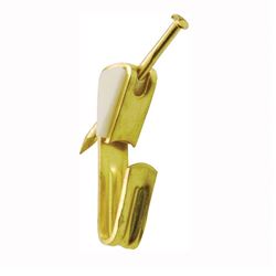 OOK 50582 Picture Hanger, 10 lb, Steel, Brass, Gold, 6/PK, Pack of 12 