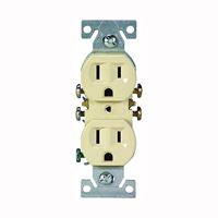 Eaton Wiring Devices 270V/10 Duplex Receptacle, 2 -Pole, 15 A, 125 V, Push-in, Side Wiring, NEMA: 5-15R, Ivory 