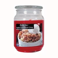 CANDLE-LITE 3297021 Jar Candle, Apple Cinnamon Crisp Fragrance, Crimson Candle, 70 to 110 hr Burning, Pack of 4 