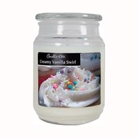 CANDLE-LITE 3297553 Jar Candle, Creamy Vanilla Swirl Fragrance, Ivory Candle, 70 to 110 hr Burning, Pack of 4 