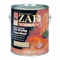 ZAR 32813 Polyurethane, Gloss, Liquid, Clear, 1 gal, Can, Pack of 2 