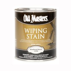 Old Masters 12704 Wiping Stain, Weathered Wood, Liquid, 1 qt, Can 