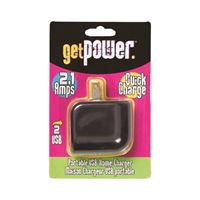 GetPower GP-AC2USB-BLK USB to AC Home Adapter, 2.1 A Charge, Black 