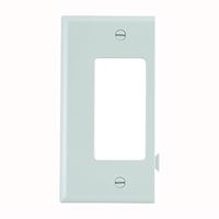 Eaton Cooper Wiring STE26 STE26W Wallplate, 4-1/2 in L, 2-3/4 in W, 1 -Gang, Polycarbonate, White, High-Gloss 