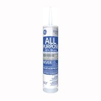 GE Silicone 1 2795576 All Purpose Sealant, Clear, 24 hr Curing, 10.1 fl-oz Cartridge, Pack of 12 