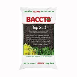 Baccto 1550P Top Soil, Fibrous with Granular Texture, 50 lb, Bag 