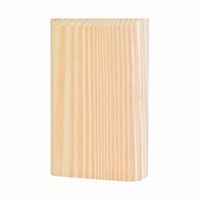 Waddell BTB35 Trim Block Moulding, 6 in L, 3-3/4 in W, 1 in Thick, Pine Wood 