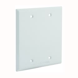 Hubbell 5175-1 Cover, 4-1/2 in L, 4-1/2 in W, Metal, White, Powder-Coated 