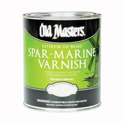 Old Masters 92504 Spar Varnish, Semi-Gloss, Liquid, 4 qt, Can 