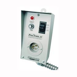 Reliance Controls TF151W Generator Transfer Switch, 1-Phase, 15 A, 125 V, 1-Circuit, 1-Breaker, NEMA 5-15 Enclosure 