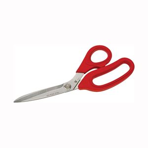 Crescent Wiss W812 Household Scissor, 8-1/2 in OAL, 3-1/2 in L Cut, Stainless Steel Blade, Gray/Red Handle