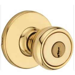 Kwikset 400T 36ALRCSK3K3V1 Entry Door Lock, Polished Brass, Brass, K3 Keyway, 3 Grade, Reversible Hand, Pack of 3 