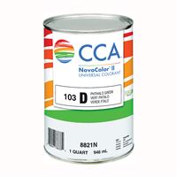 CCA NovoColor II Series 076.008821N.005 Universal Colorant, Phthalo Green, Liquid, 1 qt 
