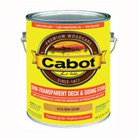 Cabot 140.0000316.007 Semi Transparent Stain, New Cedar, Liquid, 1 gal, Pack of 4 