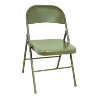 Cosco 14711ANT4E Folding Chair, 17.95 in OAW, 18.3 in OAD, 30-1/32 in OAH, Steel Frame, Vinyl Tabletop, Pack of 4 