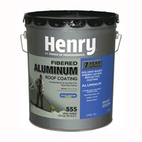 Henry HE555019 Roof Coating, Silver, 18 L Pail, Liquid 