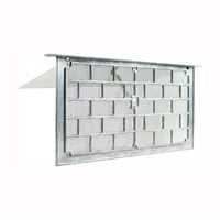 Master Flow LW1L Foundation Vent, 16 in W, 8 in H, 50 sq-in Net Free Ventilating Area, Aluminum, Pack of 12 