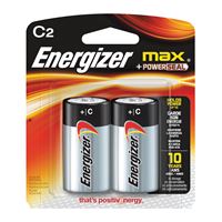 Energizer E93BP-2 Battery, 1.5 V Battery, C Battery, Alkaline, Manganese Dioxide, Zinc 
