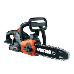 WORX WG322 Auto-Tension Chainsaw, Battery Included, 20 V, 10 in L Bar, 3/8 in Pitch 
