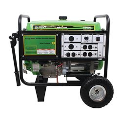 Lifan ES8100-E Portable Generator, 62.2 A, 120 VAC, 12 VDC, 8100 W Output, Gasoline, 6.5 gal Tank, 8 hr Run Time 