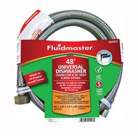 Fluidmaster 1W48CU Dishwasher Connector, 3/8 in, Compression, Polymer/Stainless Steel 