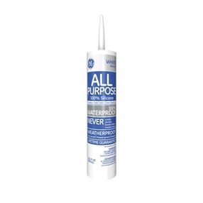 GE Silicone 1 2749483 All Purpose Sealant, White, 24 hr Curing, 10.1 fl-oz Cartridge, Pack of 12