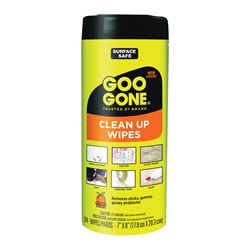 Goo Gone 2000 Cleaning Wipes, 8 in L, 7 in W, Citrus, Pack of 4 
