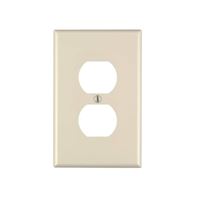 Leviton PJ8-W Receptacle Wallplate, 4-7/8 in L, 3-1/8 in W, Midway, 1 -Gang, Nylon, White, Surface Mounting 