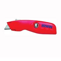 Irwin 2088600 Utility Knife, 1-1/2 in W Blade, Bi-Metal Blade, Contour-Grip Handle, Red Handle 