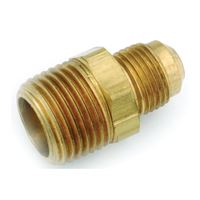 Anderson Metals 754048-0606 Connector, 3/8 in, Flare x MPT, Brass, Pack of 10 
