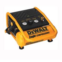 DeWALT D55140 Portable Electric Air Compressor, Tool Only, 1 gal Tank, 0.33 hp, 120 V, 135 psi Pressure, 1 -Stage 