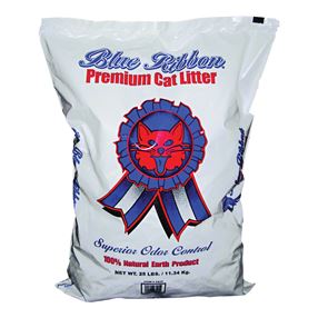 EP Minerals Blue Ribbon 3425 Cat Litter, 25 lb Capacity, Gray/Tan, Solid Bag