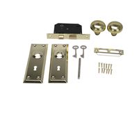 ProSource 6870372-3L Mortise Interior Lockset, Polished Brass, Steel, KW1 Keyway, Brass 