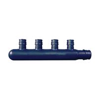 Apollo ExpansionPEX Series EPXM4PT Closed Manifold, 6-1/2 in OAL, 1-Inlet, 3/4 in Inlet, 4-Outlet, 1/2 in Outlet 