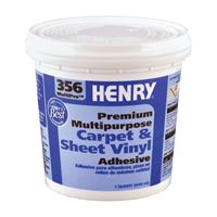 Henry 356C MultiPro 356-030 Carpet and Sheet Adhesive, Pale Yellow, 1 qt Pail 