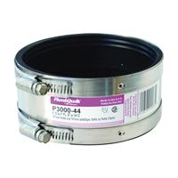 Fernco P3000-44 Transition Coupling, 4 in, PVC, SCH 40 Schedule, 4.3 psi Pressure 