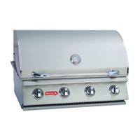 Bull Outlaw 26039 Gas Grill Head, 60000 Btu, Natural Gas, 4-Burner, 210 sq-in Secondary Cooking Surface 