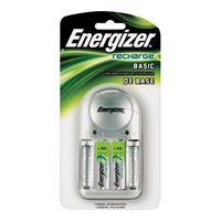 Energizer CHVCWB2 Battery Charger, AA, AAA Battery, Nickel-Metal Hydride Battery, 4 -Battery, Fold-Out Plug, Silver 