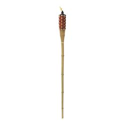 Seasonal Trends Y2568 Bamboo Torch, 60 in H, Bamboo, Fiberglass, and Metal, Brown, Natural Bamboo Finish, Pack of 24 