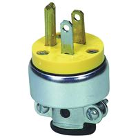 Eaton Wiring Devices WD2867 Electrical Plug, 2 -Pole, 15 A, 125 V, NEMA: NEMA 5-15, Yellow 