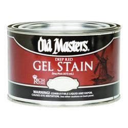 Old Masters 84108 Gel Stain, Crimson Fire, Liquid, 1 pt, Can 