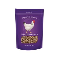 Pecking Order 009330 Chicken Mealworm Treat, 10 oz Bag 