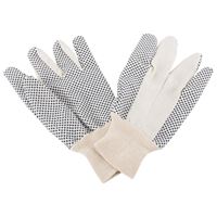 Diamondback GV-522PVD-3L Cotton Work Gloves with PVC Dots, Mens, One-Size, Straight Thumb, Knit Wrist Cuff, Fabric 80% Cotton 20% Polyester, Pack of 12 