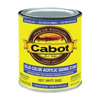 Cabot 140.0000801.005 Solid Stain, Natural Flat, Liquid, 1 qt, Can 