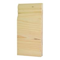 Waddell BTBC35 Trim Block Moulding, 8 in L, 3-3/4 in W, 1 in Thick, Pine Wood 