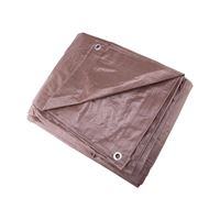 ProSource T1012BR90 Tarpaulin, 12 ft L, 10 ft W, 5 mil Thick, Polyethylene, Brown 