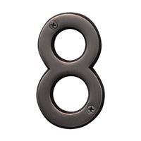 Hy-Ko Prestige Series BR-42OWB/8 House Number, Character: 8, 4 in H Character, Bronze Character, Brass, Pack of 3 