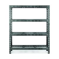 Gladiator GARS604TEG Rack Shelf, 7200 lb, 4-Shelf, 60 in OAW, 18 in OAD, 72 in OAH, Hammered Granite 