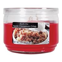 CANDLE-LITE 1879021 Scented Candle, Apple Cinnamon Crisp Fragrance, Crimson Candle, Pack of 4 