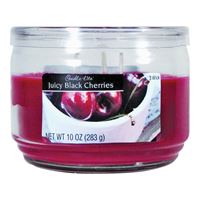 CANDLE-LITE 1879565 Scented Terrace Jar Candle, Juicy Black Cherries Fragrance, Burgundy Candle, Pack of 4 